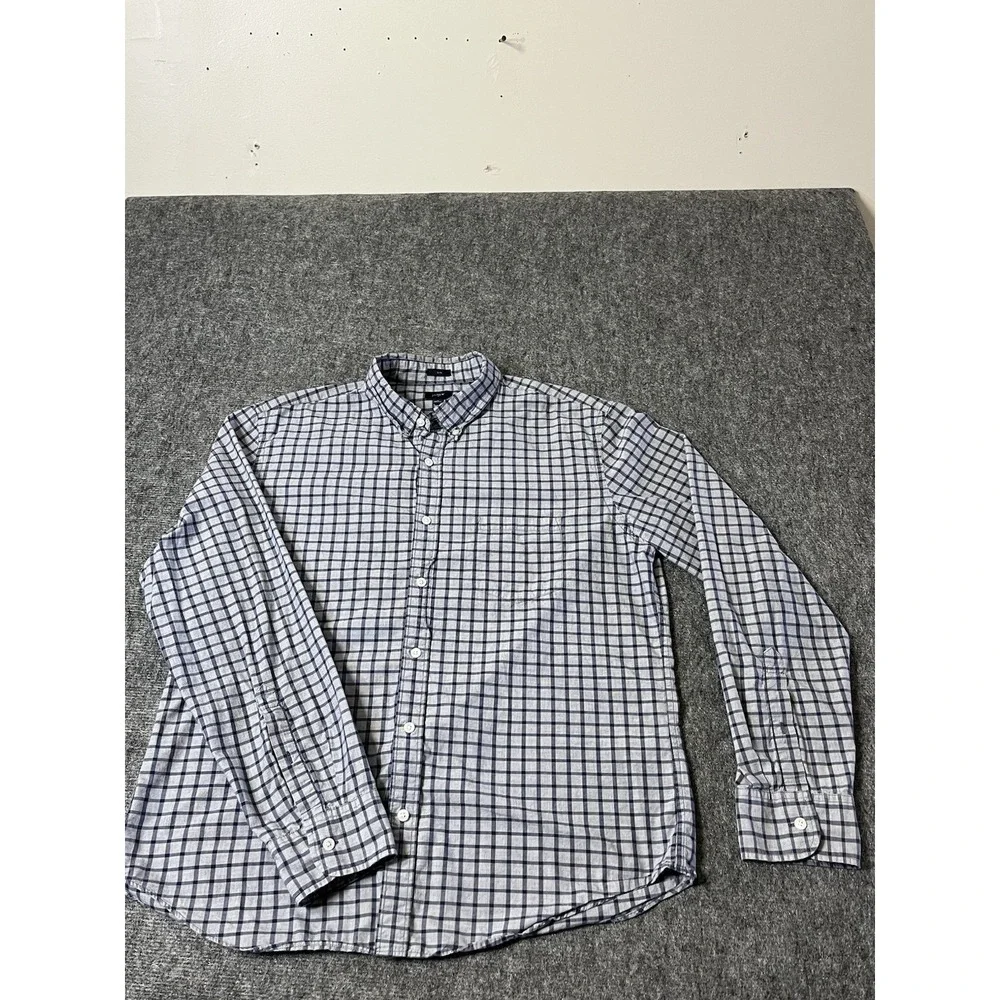 J.Crew Factory - Mens XL Slim Fit - Chambray Windowpane Tattersall‎ Button Down